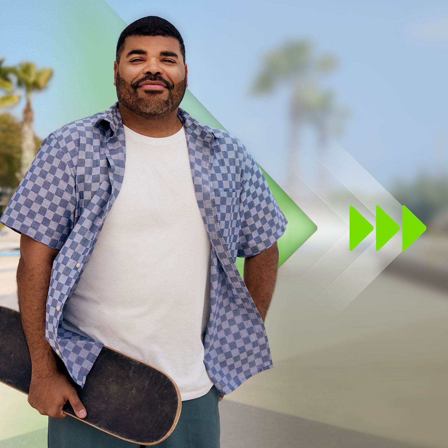 Man at skate park